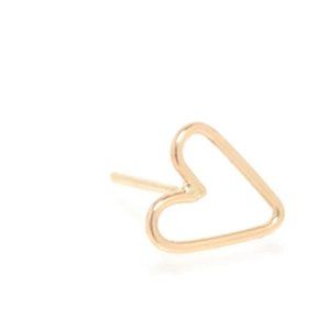 Zoe Chicco 14k GOLD HEART STUD EARRING (single)